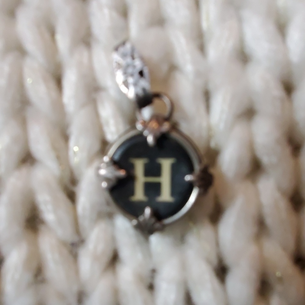 Vintage "H" Typewriter key pendant